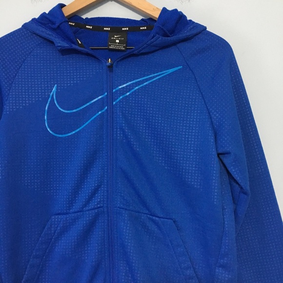 Sold Nike swoosh emblem zip up hooded sweatshirt L - Picture 3 of 8